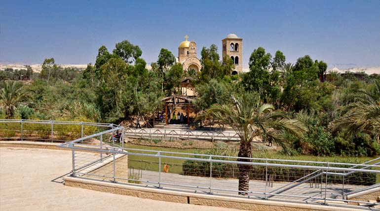 View of the Jordan River Jesus Christ's baptism site