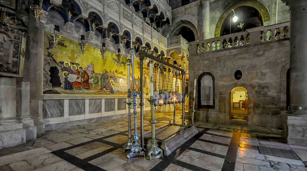 Stone of Anointing in the Church of the Holy Sepulchre