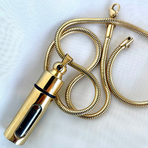 Jerusalem Holy Soil Golden Pendant from the Holy Land