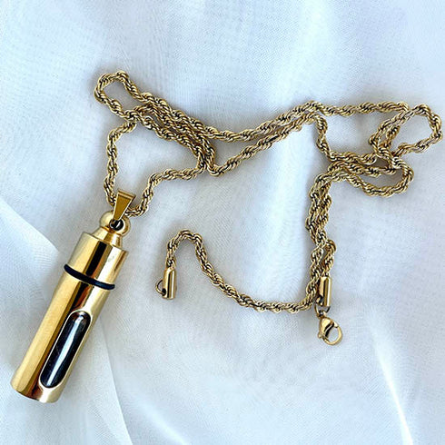 Jerusalem Holy Soil Golden Pendant from the Holy Land