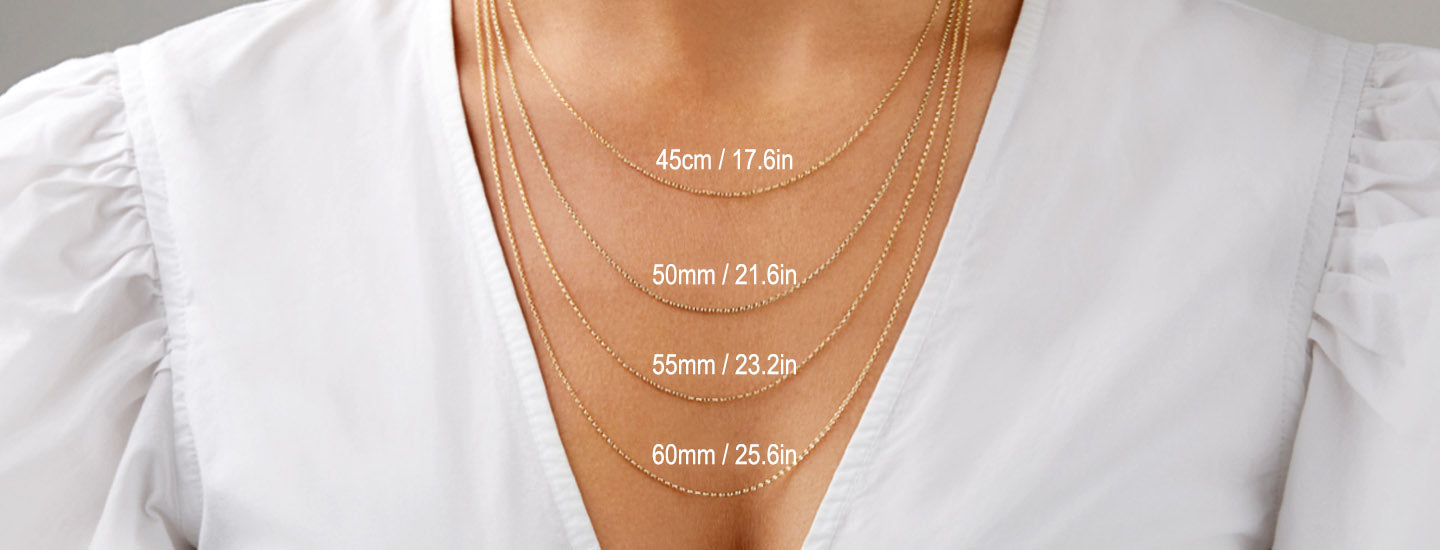 Piece of Holy Land neckles size guide
