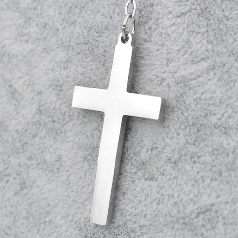 Elegant rosary with St. Charbel pendant and stainless steel beads and cross.