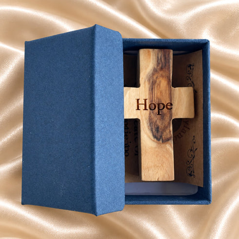 Bethlehem Olive Wood Comfort Cross with Thumb Rest