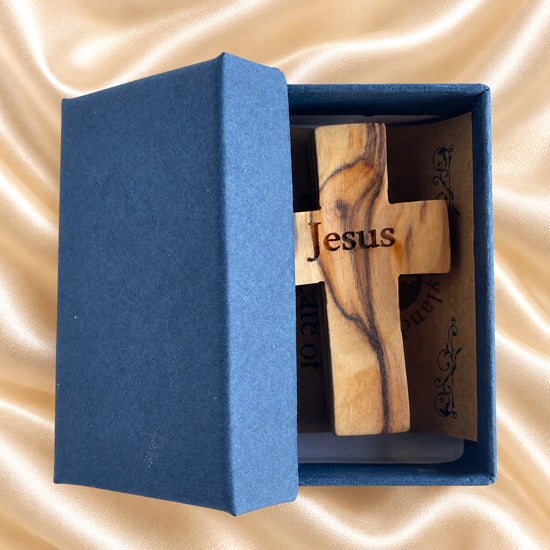 Bethlehem Olive Wood Comfort Cross with Thumb Rest