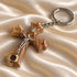 Bethlehem Olive Wood Crucifix Keychain