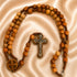 Bethlehem Olive Wood Rosary with Carved Jerusalem Cross