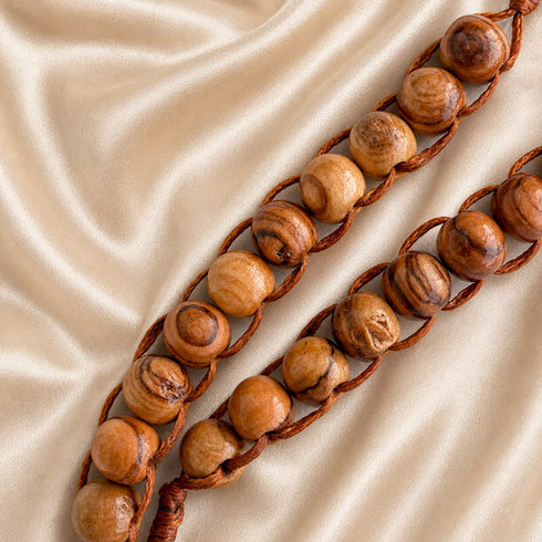 Bethlehem Olive Wood Rosary with Infant of Prague Medals