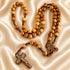 Bethlehem Olive Wood Rosary with Carved Marian Centerpiece