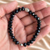 Black Crystal Catholic Bracelet with Devotional Medals