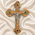 Olive Wood Budded Crucifix with Four Holy Elements