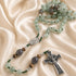 Green Aventurine Irish Rosary with Celtic Cross