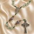 Green Aventurine Irish Rosary with Celtic Cross