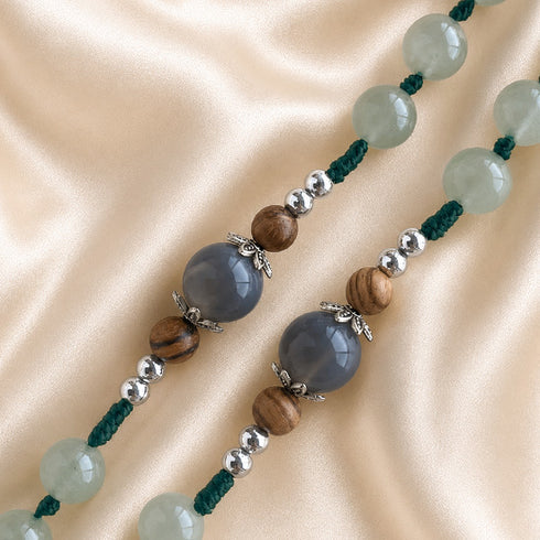 Green Aventurine Irish Rosary with Celtic Cross