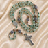 Green Aventurine Irish Rosary with Celtic Cross