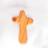Olive wood Comfort Cross on white background