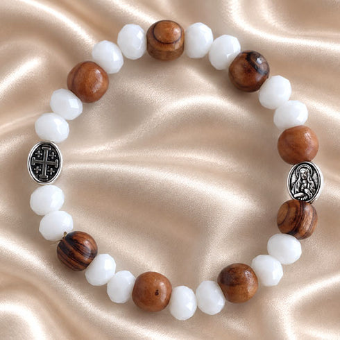 First Communion Bracelet with Virgin Mary