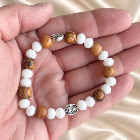 First Communion Bracelet with Virgin Mary