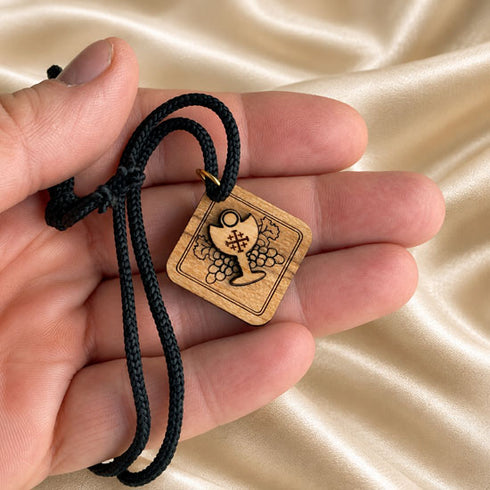 First Communion Eucharist Chalice Necklace from Bethlehem