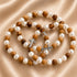 First Communion Olive Wood Bracelet with Pearlescent Beads & Cross