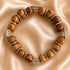 Olive Wood Double-Strand Bracelet with Four Catholic Medals