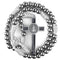 Silver Iron Bead St. Benedict Paracord Rosary