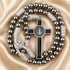 Silver Iron Bead St. Benedict Paracord Rosary