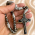 Silver Iron Bead St. Benedict Paracord Rosary