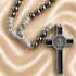 Silver Iron Bead St. Benedict Paracord Rosary