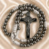 Silver Iron Bead St. Benedict Paracord Rosary