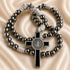 Silver Iron Bead St. Benedict Paracord Rosary