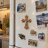 Holy Land Olive Wood Crucifix Magnet with Four Holy Elements