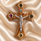 Holy Land Olive Wood Crucifix Magnet with Four Holy Elements