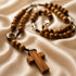 Seven Sorrows Rosary with Holy Soil & Olive Wood Cross