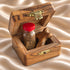 Holy soil vial and olive wood comfort cross gift set shown in detail