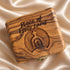 Olive wood gift box lid for holy soil and comfort cross Christian gift set