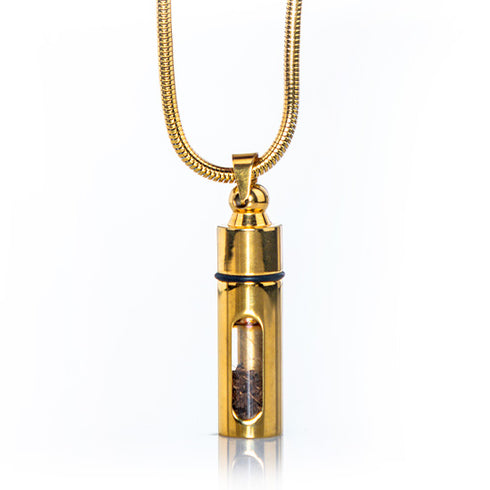 Jerusalem Holy Soil Golden Pendant from the Holy Land