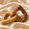 Interlocking Olive Wood Hearts – United Hearts of Jesus & Mary
