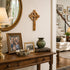 Handmade Irish Celtic Olive Wood Cross from the Holy Land