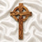 Handmade Irish Celtic Olive Wood Cross from the Holy Land