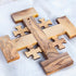 Back of an olive wood Jerusalem Cross