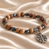 Jerusalem Cross Bracelet with Olive Wood & Hematite