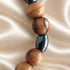 Jerusalem Cross Bracelet with Olive Wood & Hematite