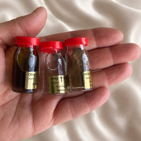 Jerusalem Holy Elements Gift Set in Olive Wood Box