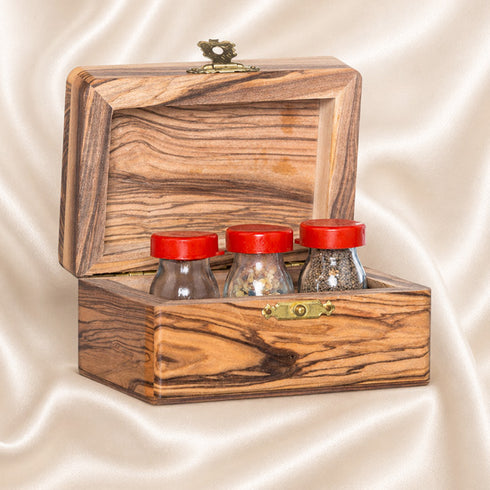 Jerusalem Holy Elements Gift Set in Olive Wood Box