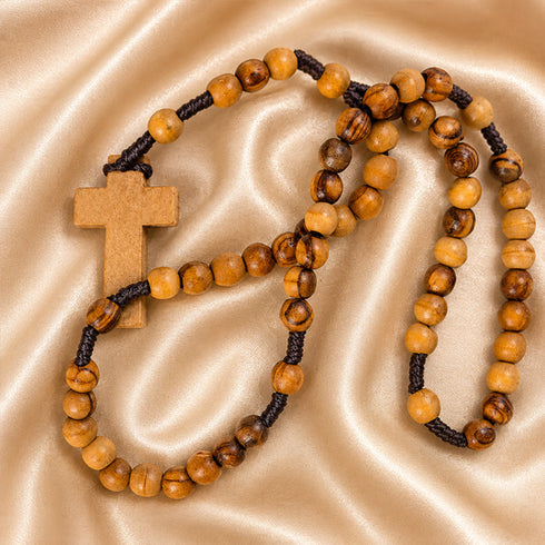 Small Handmade Olive Wood Rosary from the Holy Land