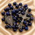 Lapis Lazuli Rosary with Miraculous Medal Centrepiece