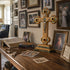 Roman Catholic Mother-of-Pearl Budded Crucifix with Four Holy Elements
