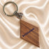 Olive Wood Madonna & Child Keychain with Holy Land Olive Leaf