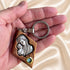 Olive Wood Madonna & Child Keychain with Holy Land Olive Leaf