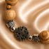 Olive Wood Stretch Bracelet with Jerusalem Cross